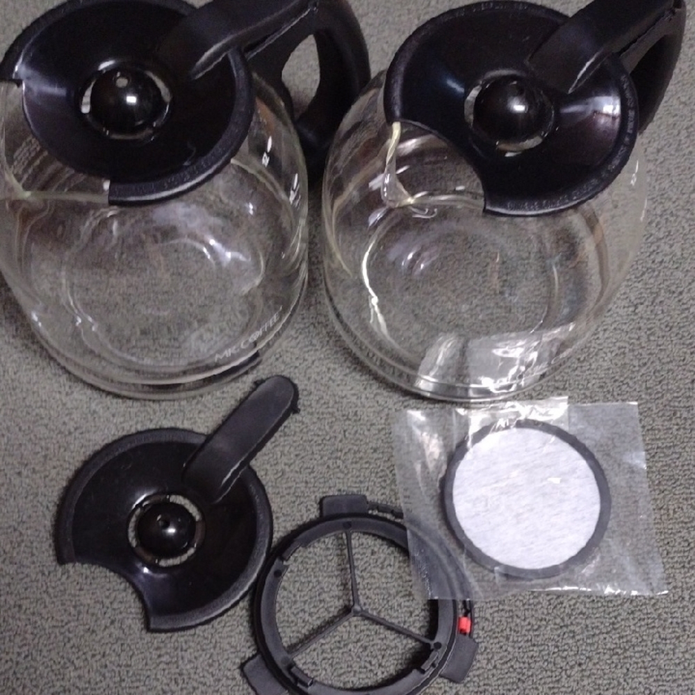Mr. Coffee Carafe Pair with Lid & Filter